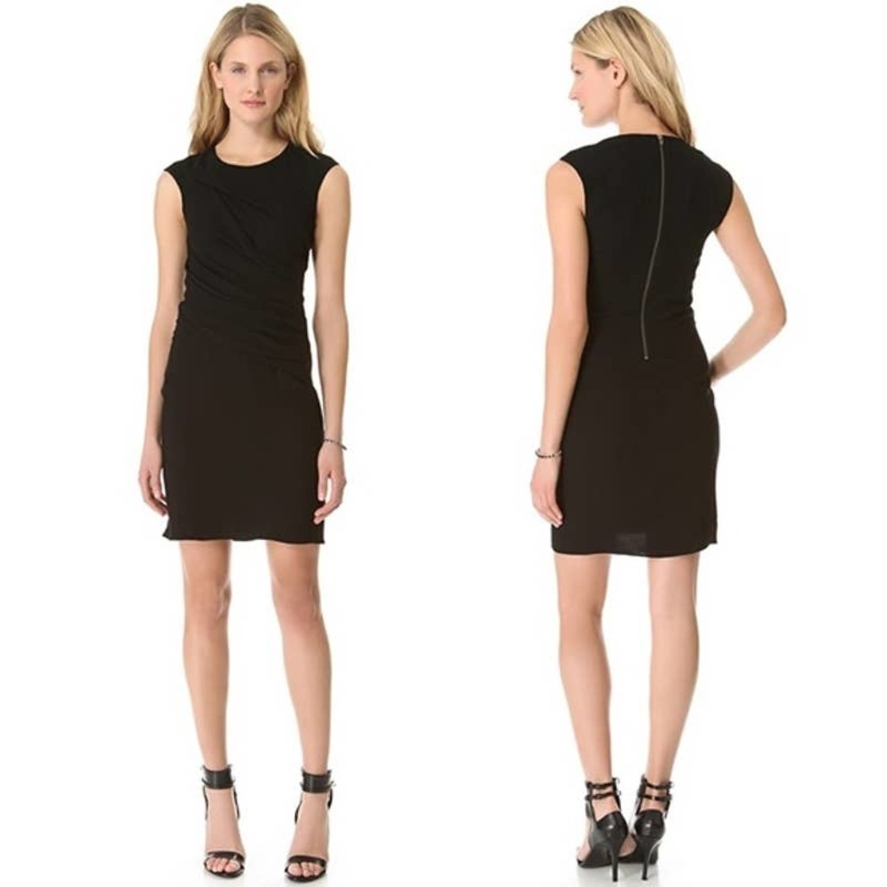 Helmut Lang Silk Flash Drape Twist Dress (2)
